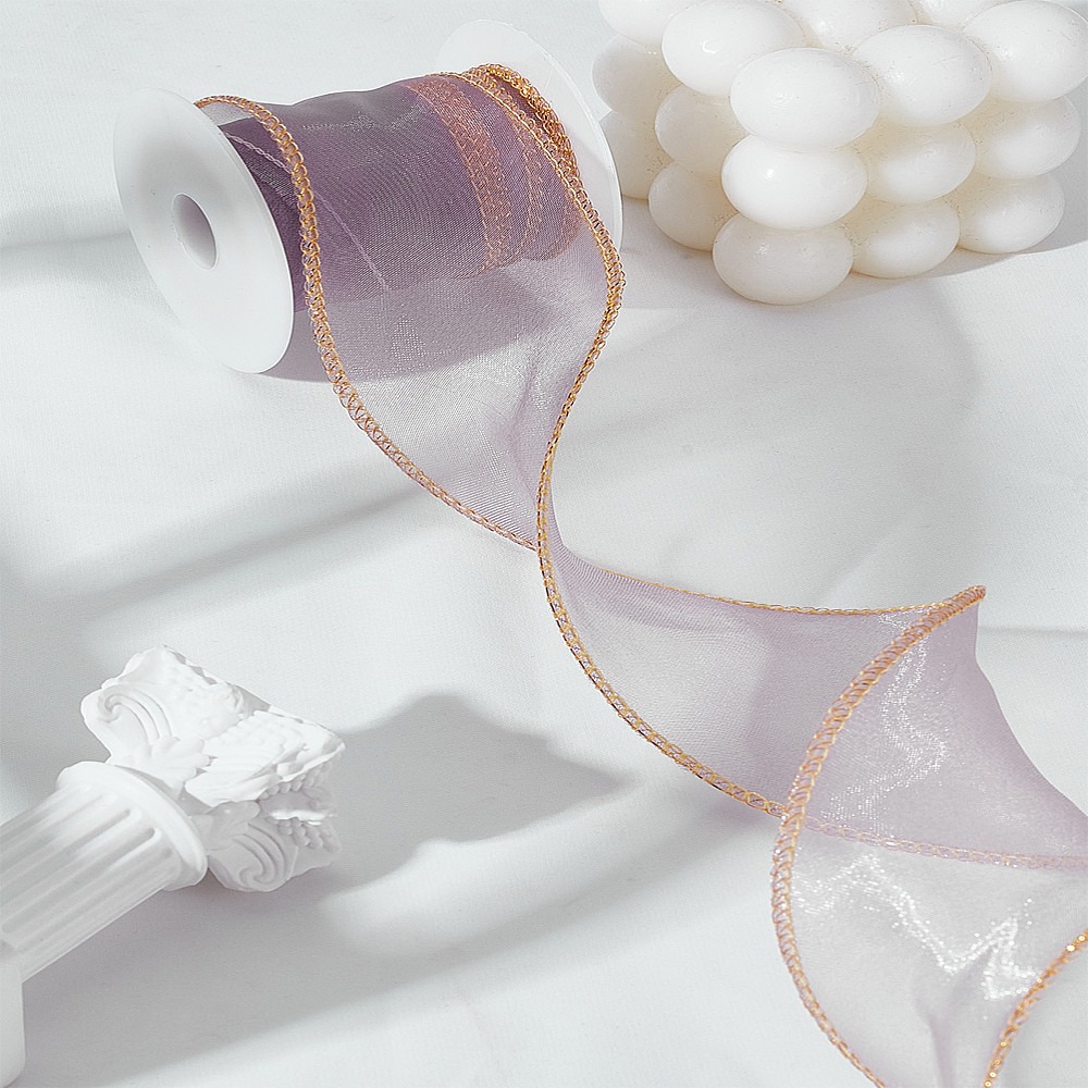 Organza Ribbon Spool - 5 jardów wstążek z organzy poliestrowej