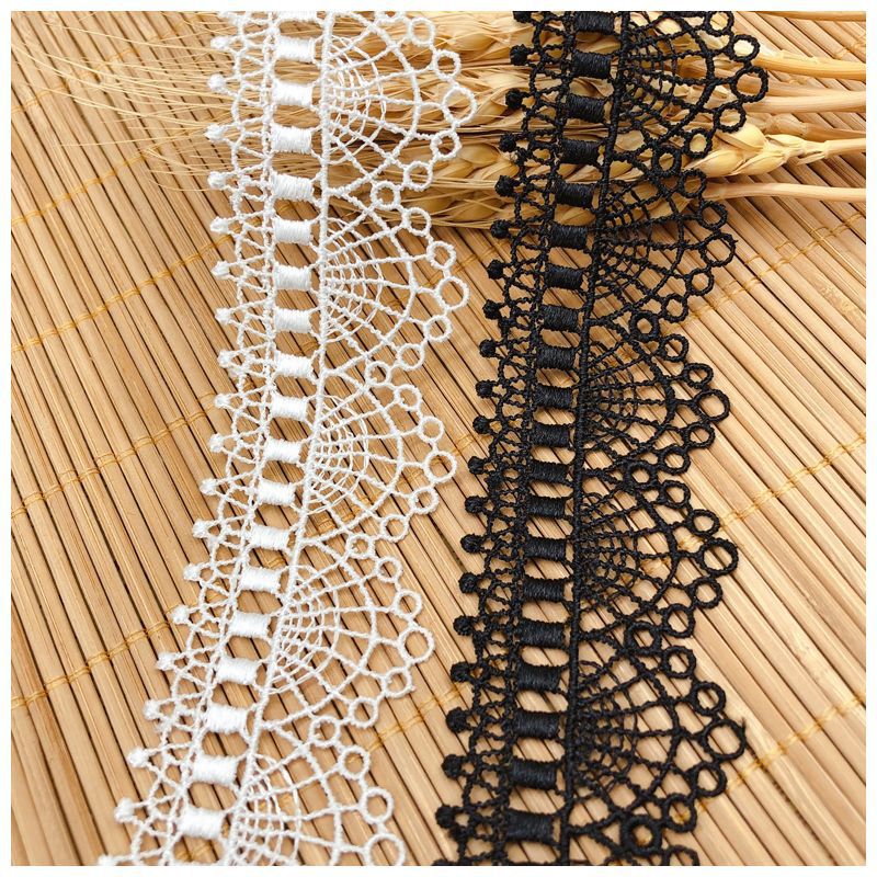 Lace Ribbon Trim - Haft z wytłoczeniami łańcuszek do obojczyka
