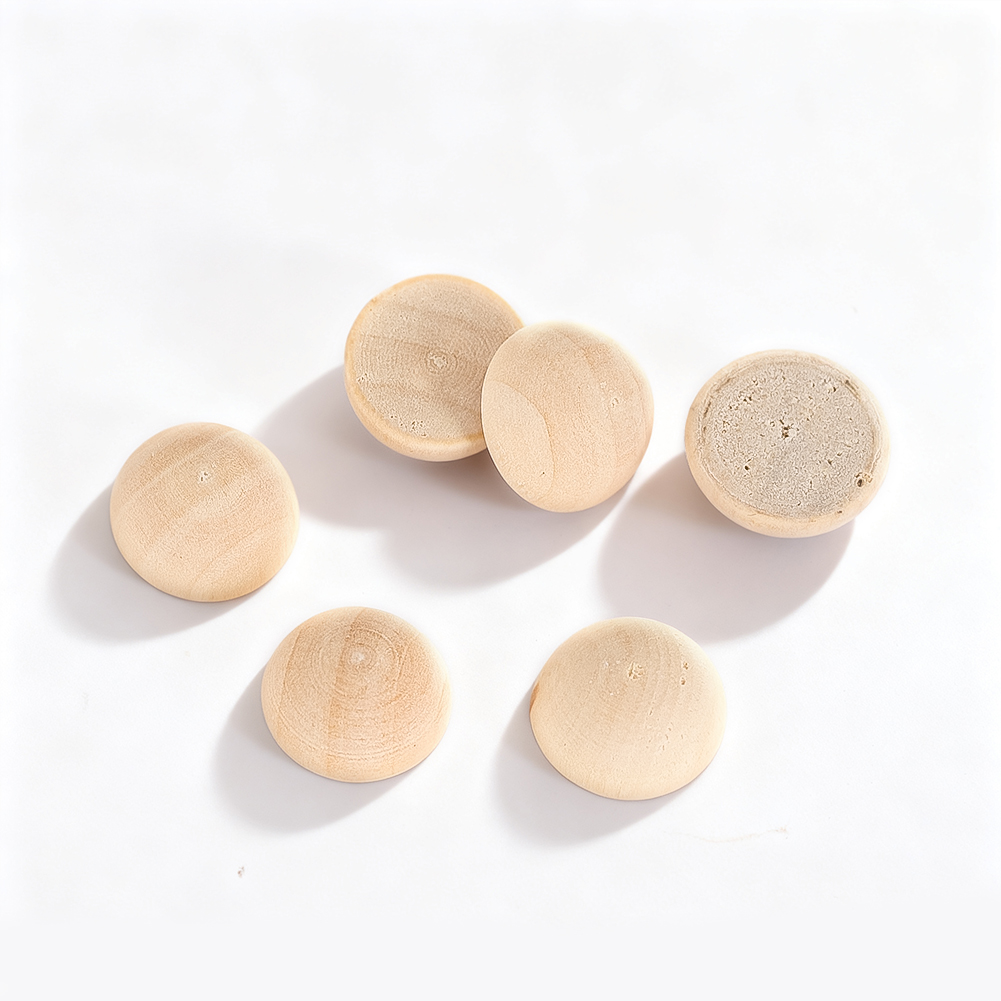 120 szt. 15mm Półkule Drewnian – Craft Embellishments recenzja i cena